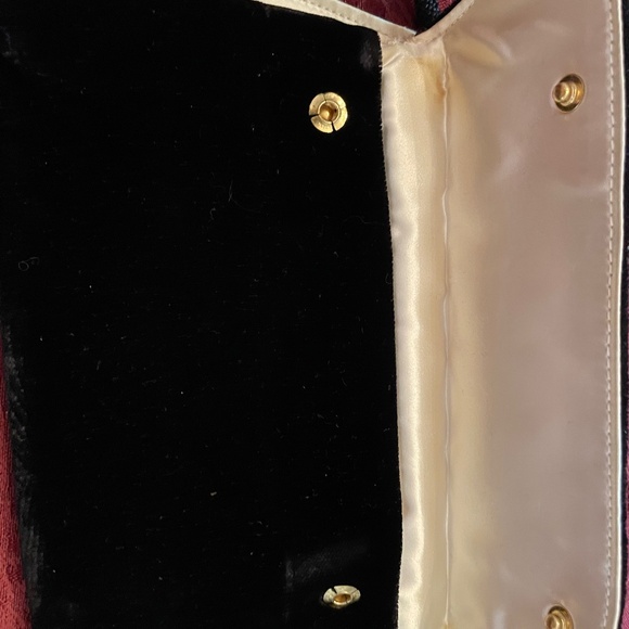VINTAGE Velvet and Silk Clutch with 3 pouches & Perfume bottle - Picture 4 of 6